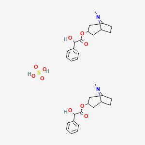 (8-Methyl-8-azabicyclo[3.2.1]octan-3-yl) 2-hydroxy-2-phenylacetate;sulfuric acid