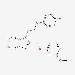 2-[(3-methoxyphenoxy)methyl]-1-[2-(4-methylphenoxy)ethyl]-1H-benzimidazole