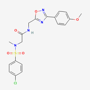 N-{[3-(4-Methoxyphenyl)-1,2,4-oxadiazol-5-YL]methyl}-2-(N-methyl4-chlorobenzenesulfonamido)acetamide