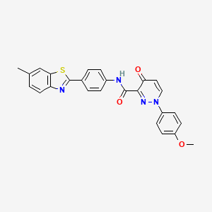 molecular formula C26H20N4O3S B14991424 1-(4-methoxyphenyl)-N-[4-(6-methyl-1,3-benzothiazol-2-yl)phenyl]-4-oxo-1,4-dihydropyridazine-3-carboxamide 