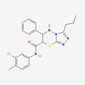 N-(3-chloro-4-methylphenyl)-6-phenyl-3-propyl-6,7-dihydro-5H-[1,2,4]triazolo[3,4-b][1,3,4]thiadiazine-7-carboxamide