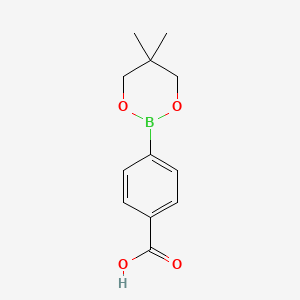 molecular formula C12H15BO4 B1499146 4-(5,5-Dimethyl-1,3,2-dioxaborinan-2-yl)benzoic acid CAS No. 62729-39-9