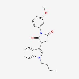 molecular formula C23H24N2O3 B14991475 3-(1-butyl-1H-indol-3-yl)-1-(3-methoxyphenyl)pyrrolidine-2,5-dione 