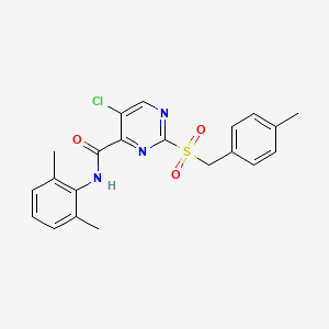 molecular formula C21H20ClN3O3S B14991480 5-chloro-N-(2,6-dimethylphenyl)-2-[(4-methylbenzyl)sulfonyl]pyrimidine-4-carboxamide 