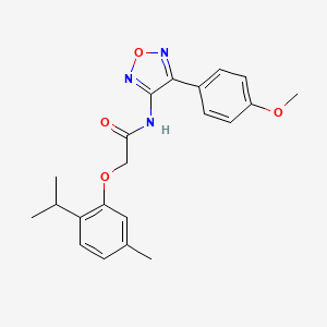 molecular formula C21H23N3O4 B14991483 N-[4-(4-methoxyphenyl)-1,2,5-oxadiazol-3-yl]-2-[5-methyl-2-(propan-2-yl)phenoxy]acetamide 