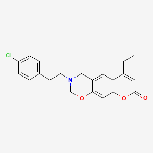 3-[2-(4-chlorophenyl)ethyl]-10-methyl-6-propyl-3,4-dihydro-2H,8H-chromeno[6,7-e][1,3]oxazin-8-one