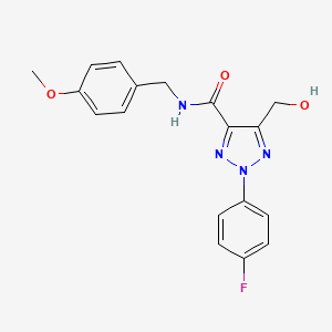 2-(4-fluorophenyl)-5-(hydroxymethyl)-N-(4-methoxybenzyl)-2H-1,2,3-triazole-4-carboxamide