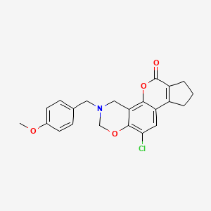 11-chloro-3-(4-methoxybenzyl)-3,4,8,9-tetrahydro-2H-cyclopenta[3,4]chromeno[8,7-e][1,3]oxazin-6(7H)-one