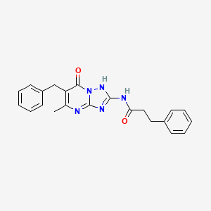 N-{6-Benzyl-7-hydroxy-5-methyl-[1,2,4]triazolo[1,5-A]pyrimidin-2-YL}-3-phenylpropanamide