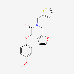 N-(furan-2-ylmethyl)-2-(4-methoxyphenoxy)-N-(thiophen-2-ylmethyl)acetamide