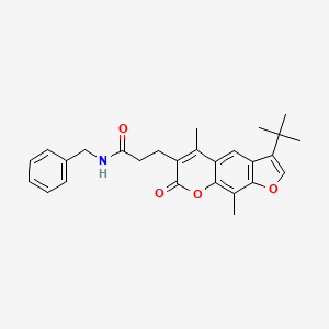 N-Benzyl-3-{3-tert-butyl-5,9-dimethyl-7-oxo-7H-furo[3,2-G]chromen-6-YL}propanamide