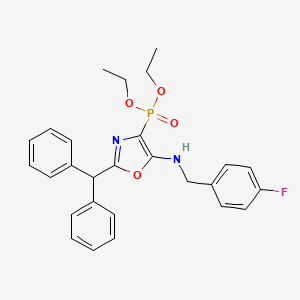 Diethyl {2-(diphenylmethyl)-5-[(4-fluorobenzyl)amino]-1,3-oxazol-4-yl}phosphonate