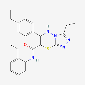 molecular formula C23H27N5OS B14991567 3-ethyl-N-(2-ethylphenyl)-6-(4-ethylphenyl)-6,7-dihydro-5H-[1,2,4]triazolo[3,4-b][1,3,4]thiadiazine-7-carboxamide 