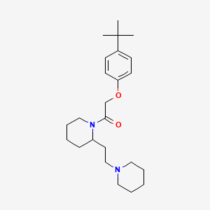 2-(4-Tert-butylphenoxy)-1-{2-[2-(piperidin-1-yl)ethyl]piperidin-1-yl}ethanone