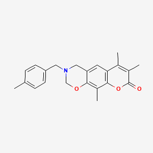 6,7,10-trimethyl-3-(4-methylbenzyl)-3,4-dihydro-2H,8H-chromeno[6,7-e][1,3]oxazin-8-one