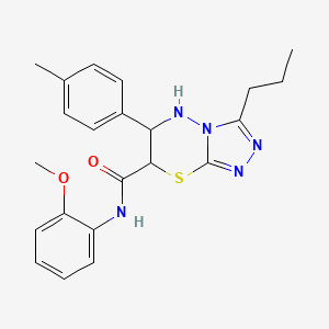 N-(2-methoxyphenyl)-6-(4-methylphenyl)-3-propyl-6,7-dihydro-5H-[1,2,4]triazolo[3,4-b][1,3,4]thiadiazine-7-carboxamide