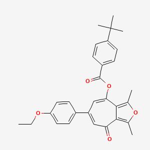 6-(4-ethoxyphenyl)-1,3-dimethyl-4-oxo-4H-cyclohepta[c]furan-8-yl 4-tert-butylbenzoate