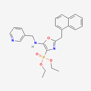 molecular formula C24H26N3O4P B14991637 Diethyl {2-(naphthalen-1-ylmethyl)-5-[(pyridin-3-ylmethyl)amino]-1,3-oxazol-4-yl}phosphonate 