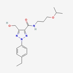 2-(4-ethylphenyl)-5-(hydroxymethyl)-N-[3-(propan-2-yloxy)propyl]-2H-1,2,3-triazole-4-carboxamide