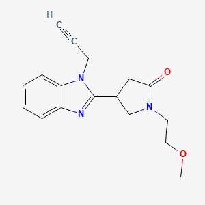 molecular formula C17H19N3O2 B14991651 1-(2-methoxyethyl)-4-[1-(prop-2-yn-1-yl)-1H-benzimidazol-2-yl]pyrrolidin-2-one 