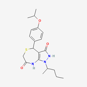 7-hydroxy-1-(pentan-2-yl)-4-[4-(propan-2-yloxy)phenyl]-1,2,4,6-tetrahydro-3H-pyrazolo[3,4-e][1,4]thiazepin-3-one