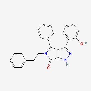 molecular formula C25H21N3O2 B14991669 3-(2-hydroxyphenyl)-4-phenyl-5-(2-phenylethyl)-4,5-dihydropyrrolo[3,4-c]pyrazol-6(2H)-one 