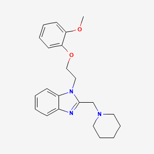 1-[2-(2-methoxyphenoxy)ethyl]-2-(piperidin-1-ylmethyl)-1H-benzimidazole