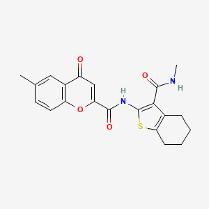 6-methyl-N-[3-(methylcarbamoyl)-4,5,6,7-tetrahydro-1-benzothiophen-2-yl]-4-oxo-4H-chromene-2-carboxamide