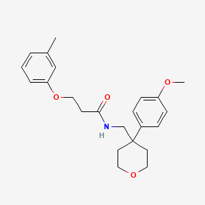 N-{[4-(4-Methoxyphenyl)oxan-4-YL]methyl}-3-(3-methylphenoxy)propanamide