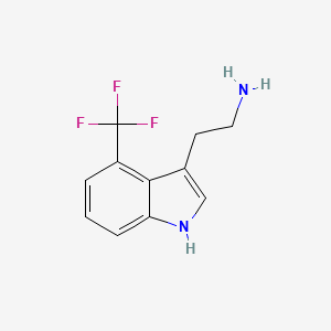 molecular formula C11H11F3N2 B1499173 2-(4-(trifluoromethyl)-1H-indol-3-yl)ethanamine 