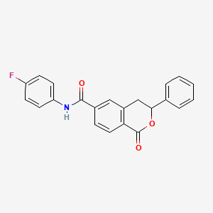 N-(4-fluorophenyl)-1-oxo-3-phenyl-3,4-dihydro-1H-isochromene-6-carboxamide