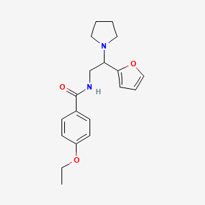 molecular formula C19H24N2O3 B14991744 4-ethoxy-N-[2-(furan-2-yl)-2-(pyrrolidin-1-yl)ethyl]benzamide 