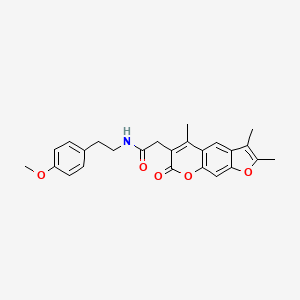 N-[2-(4-methoxyphenyl)ethyl]-2-(2,3,5-trimethyl-7-oxo-7H-furo[3,2-g]chromen-6-yl)acetamide