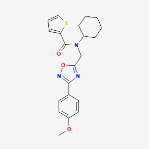 N-cyclohexyl-N-{[3-(4-methoxyphenyl)-1,2,4-oxadiazol-5-yl]methyl}thiophene-2-carboxamide