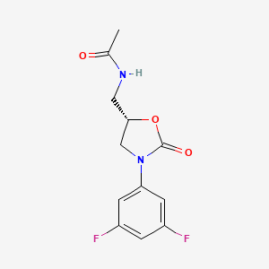 molecular formula C12H12F2N2O3 B1499177 (S)-N-((3-(3,5-二氟苯基)-2-氧代恶唑烷-5-基)甲基)乙酰胺 CAS No. 167010-30-2