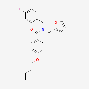 4-butoxy-N-(4-fluorobenzyl)-N-(furan-2-ylmethyl)benzamide