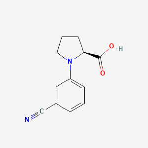 molecular formula C12H12N2O2 B1499183 N-(3-Cyanophenyl)-L-proline CAS No. 308108-11-4