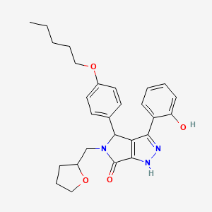 molecular formula C27H31N3O4 B14991858 3-(2-hydroxyphenyl)-4-[4-(pentyloxy)phenyl]-5-(tetrahydrofuran-2-ylmethyl)-4,5-dihydropyrrolo[3,4-c]pyrazol-6(1H)-one 