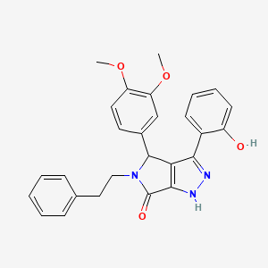 4-(3,4-dimethoxyphenyl)-3-(2-hydroxyphenyl)-5-(2-phenylethyl)-4,5-dihydropyrrolo[3,4-c]pyrazol-6(2H)-one