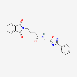 4-(1,3-dioxo-1,3-dihydro-2H-isoindol-2-yl)-N-[(3-phenyl-1,2,4-oxadiazol-5-yl)methyl]butanamide