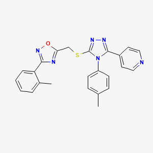 4-[4-(4-methylphenyl)-5-({[3-(2-methylphenyl)-1,2,4-oxadiazol-5-yl]methyl}sulfanyl)-4H-1,2,4-triazol-3-yl]pyridine