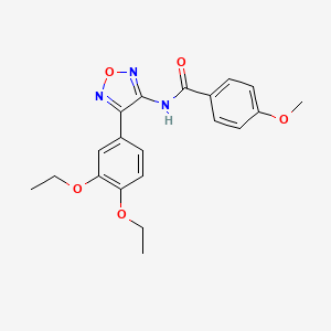 N-[4-(3,4-diethoxyphenyl)-1,2,5-oxadiazol-3-yl]-4-methoxybenzamide