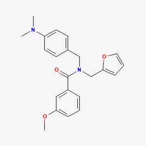 N-[4-(dimethylamino)benzyl]-N-(furan-2-ylmethyl)-3-methoxybenzamide