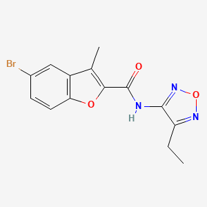 5-bromo-N-(4-ethyl-1,2,5-oxadiazol-3-yl)-3-methyl-1-benzofuran-2-carboxamide