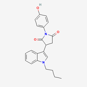 3-(1-butyl-1H-indol-3-yl)-1-(4-hydroxyphenyl)pyrrolidine-2,5-dione