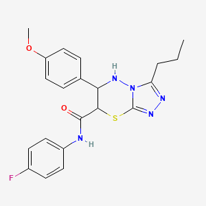 N-(4-fluorophenyl)-6-(4-methoxyphenyl)-3-propyl-6,7-dihydro-5H-[1,2,4]triazolo[3,4-b][1,3,4]thiadiazine-7-carboxamide