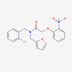 molecular formula C20H17ClN2O5 B14991989 N-(2-chlorobenzyl)-N-(furan-2-ylmethyl)-2-(2-nitrophenoxy)acetamide 