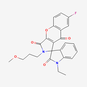 1'-ethyl-7-fluoro-2-(3-methoxypropyl)-2H-spiro[chromeno[2,3-c]pyrrole-1,3'-indole]-2',3,9(1'H)-trione