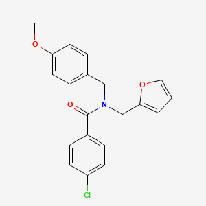 4-chloro-N-(furan-2-ylmethyl)-N-(4-methoxybenzyl)benzamide