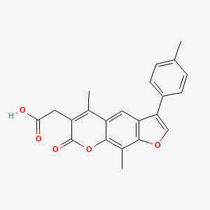 [5,9-dimethyl-3-(4-methylphenyl)-7-oxo-7H-furo[3,2-g]chromen-6-yl]acetic acid